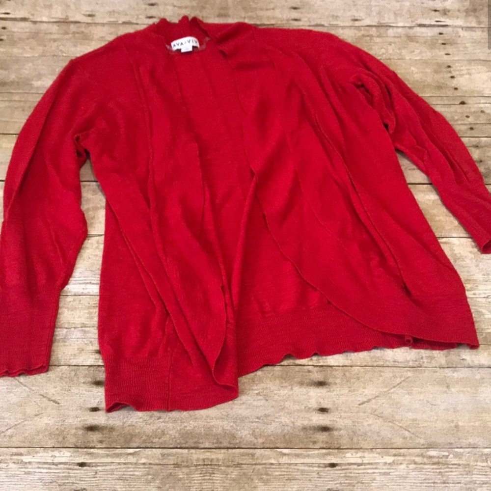 Ava & Viv Red Plus Size Cardigan Size 2x